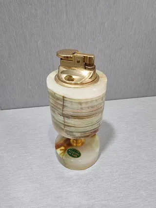 Mechero y Cenicero Onix Verde antiguo Vintage