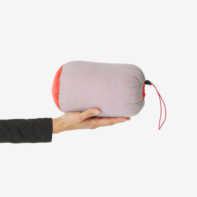 Plumífero de montaña y trekking con capucha Mujer Forclaz