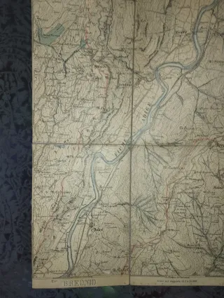 Antica Cartina telata Breonio 1:25.000