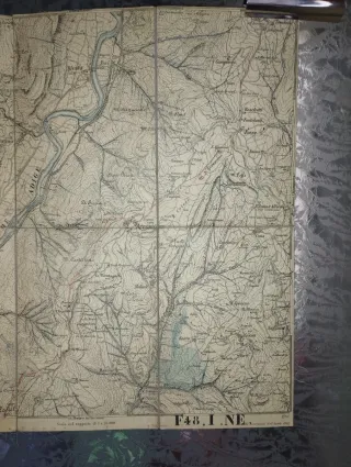 Antica Cartina telata Breonio 1:25.000