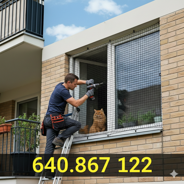 Malla gato instalación montaje