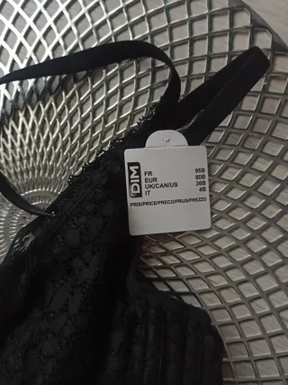 Sujetador negro encaje