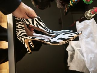 Sandalias Zapatos Tacón Rayas Cebra talla 40