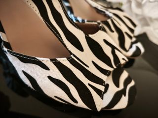 Sandalias Zapatos Tacón Rayas Cebra talla 40