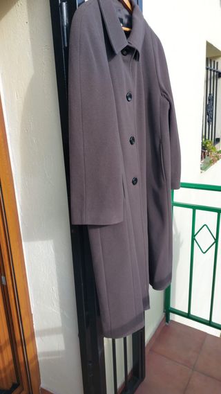 Abrigo largo lana cashemere marrón