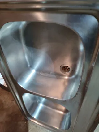 Fregadero doble inoxidable 85x50