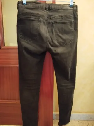 Tejanos pitillo tiro bajo negros