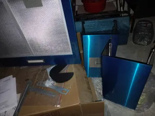 Campana extractora azul