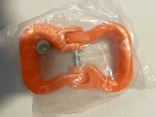 Empalme de eslingas naranja grua