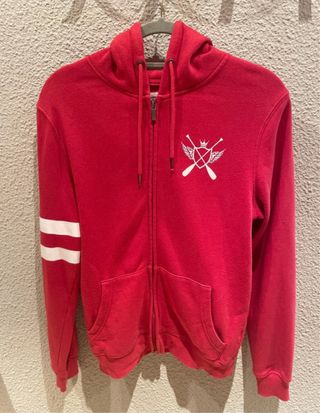Chaqueta roja con capucha con estilo - Talla S