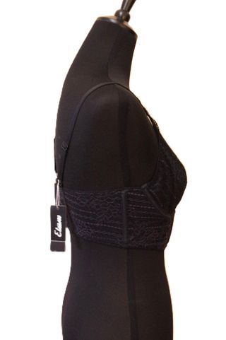 Sujetador de encaje bustier negro