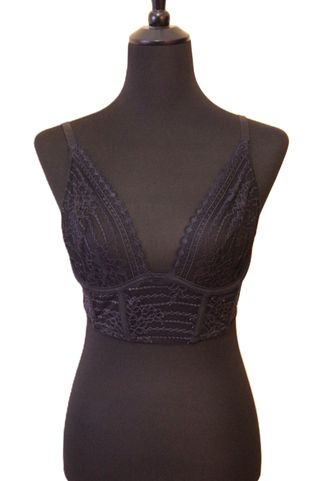 Sujetador de encaje bustier negro