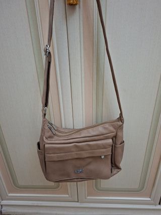 Borsa tracolla lunga Coveri Collection beige