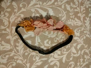 Cinturón Sfera flores naranja y rosa