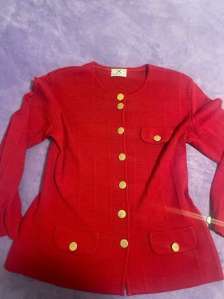 Chaqueta de punto escola Roja Talla 42