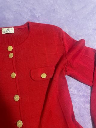 Chaqueta de punto escola Roja Talla 42