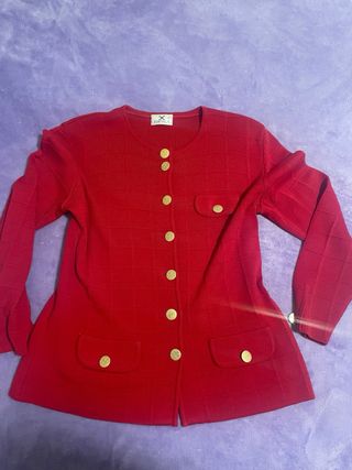 Chaqueta de punto escola Roja Talla 42