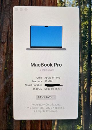 MacBook Pro 16 M1 Pro 32GB RAM