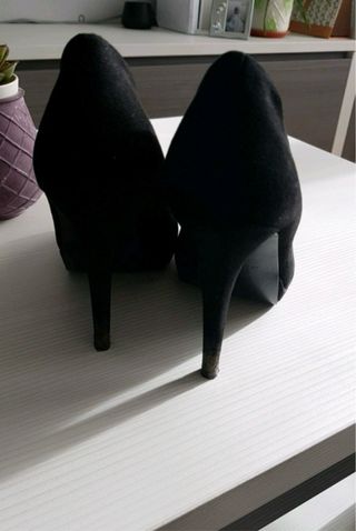Zapatos de tacón negros ante T.38