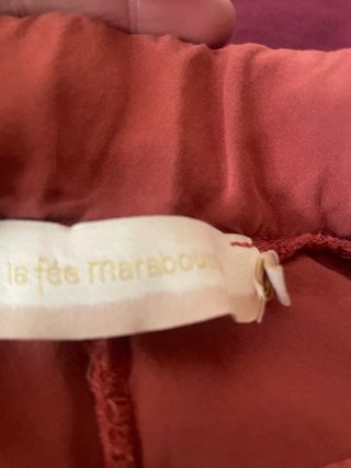 Pantalón fluido rosa con lazada