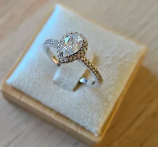 Conjunto Anillo y collar de Plata S925