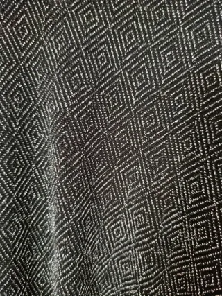 Vestido fiesta plateado y negro