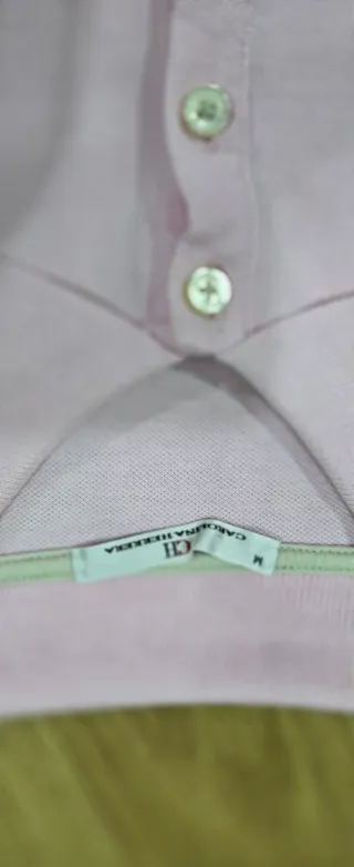 Polo Carolina Herrera rosa mujer manga corta