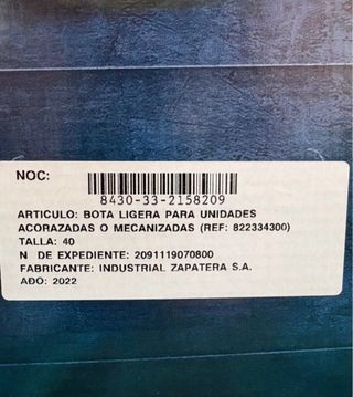 Botas militares ignífugas y de seguridad