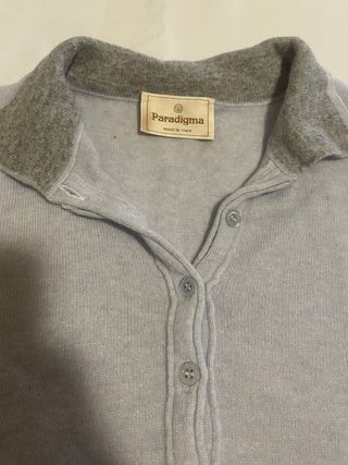 Suéter Paradigma Lana Gris Azul