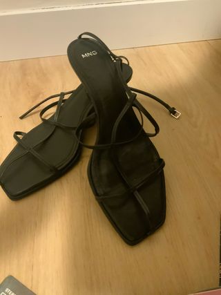 Sandalias Mango Negras Talla 38, sin extremar