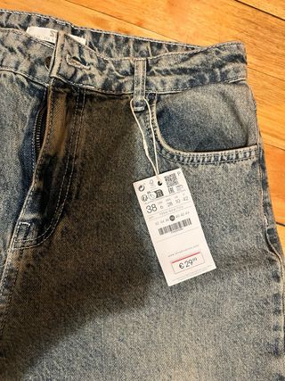 Pantalón vaquero ancho azul