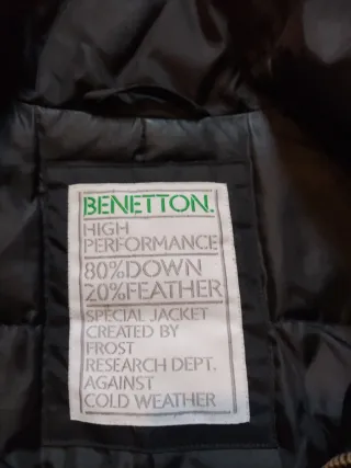 Chaqueta Benetton 80% plumón