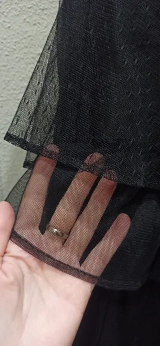 Vestido Zara tirantes gasa negro Zara S/M