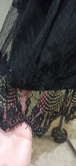 Vestido Zara tirantes gasa negro Zara S/M