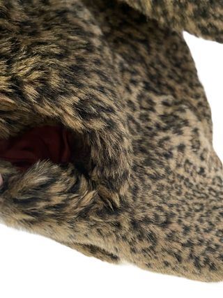 Abrigo vintage leopardo piel sintética años 80