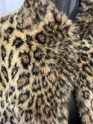 Abrigo vintage leopardo piel sintética años 80