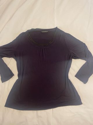 Camisetas de algodón morado y verde