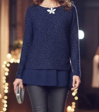 Jersey fiesta azul plateado