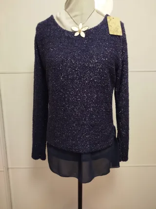 Jersey fiesta azul plateado