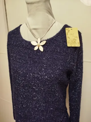 Jersey fiesta azul plateado