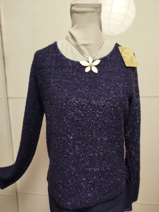 Jersey fiesta azul plateado