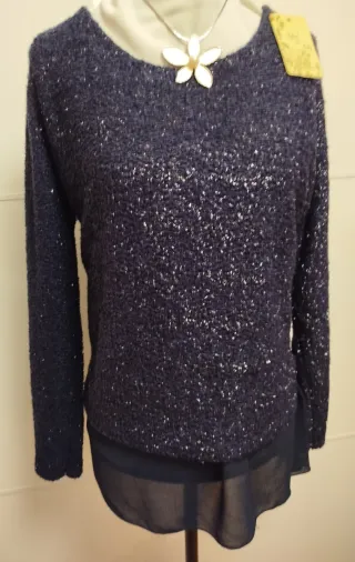 Jersey fiesta azul plateado