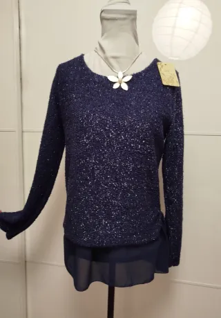 Jersey fiesta azul plateado