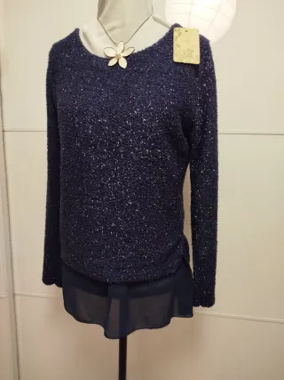 Jersey fiesta azul plateado