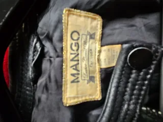 Chaqueta cuero y ante negra