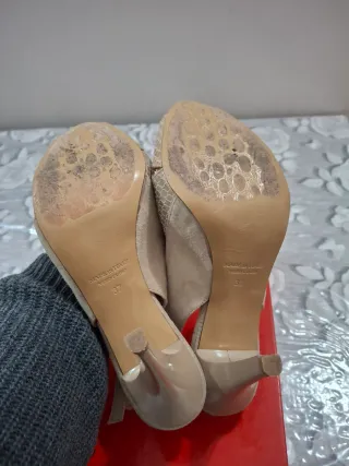 Scarpe donna eleganti beige/oro Tg 37