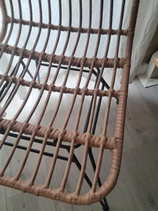 Sillas Ratan Natural Resina Metal