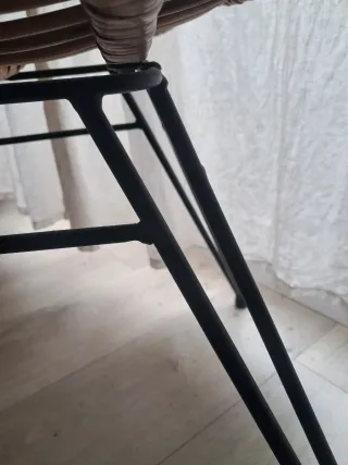 Sillas Ratan Natural Resina Metal