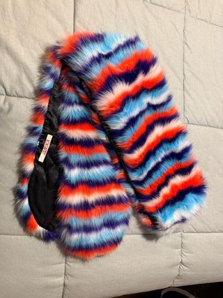 Kontatto scaldacollo pelliccia sintetica rainbow