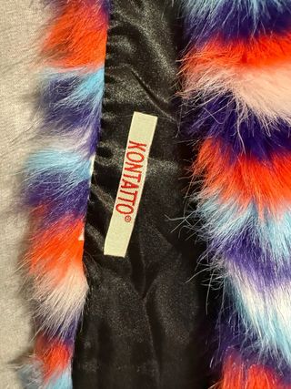 Kontatto scaldacollo pelliccia sintetica rainbow